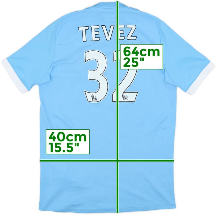 2009-10 Manchester City Home Shirt Tevez #32 - 6/10 - (M.Boys)