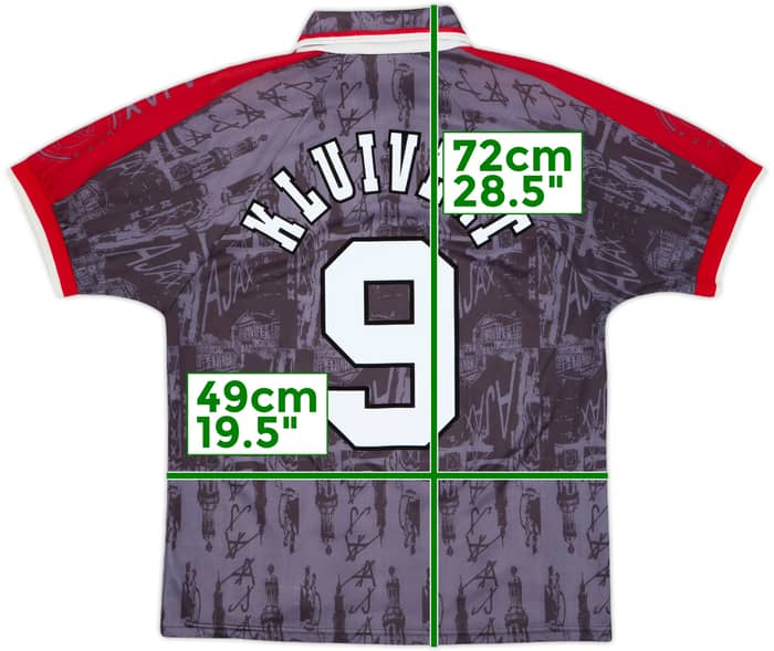 1996-97 Ajax Away Shirt Kluivert #9 - 8/10 - (M)