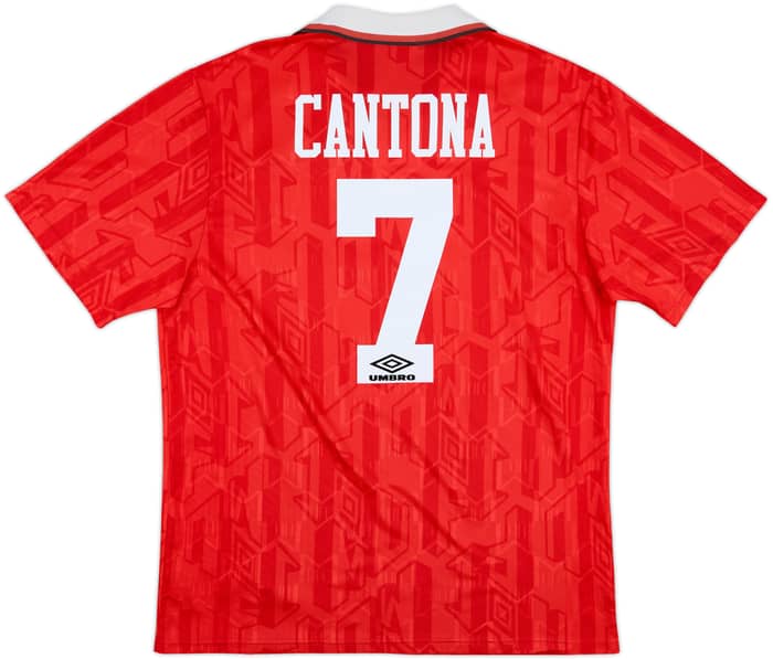 1992-94 Manchester United Home Shirt Cantona #7 - 8/10 - (XL)