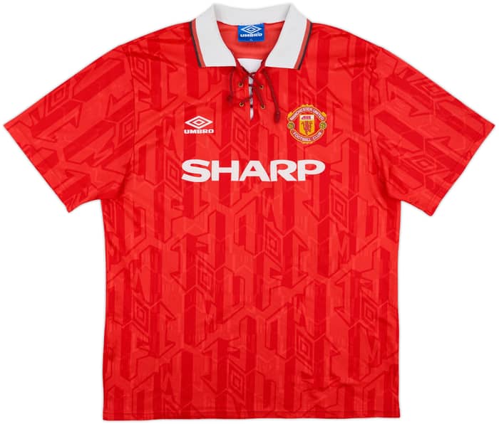 1992-94 Manchester United Home Shirt Cantona #7 - 8/10 - (XL)