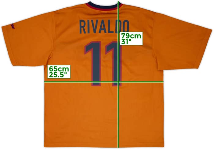 1998-00 Barcelona Away Shirt Rivaldo #11 (XXL)
