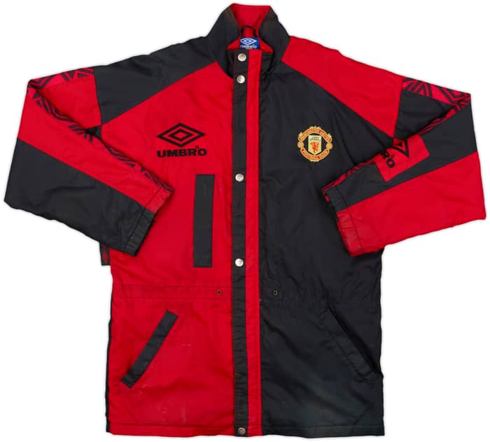 1995-97 Manchester United Umbro Padded Bench Coat - 6/10 - (S)