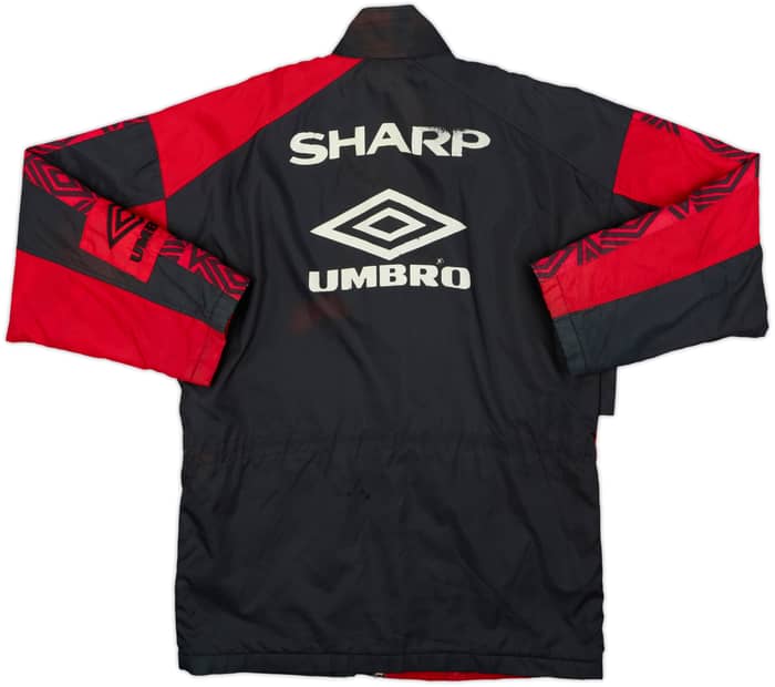 1995-97 Manchester United Umbro Padded Bench Coat - 6/10 - (S)