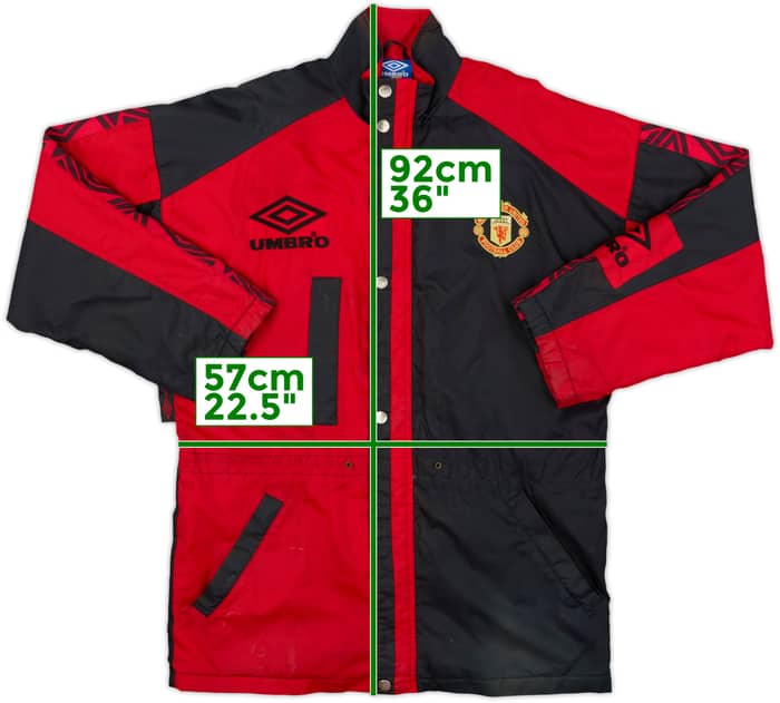 1995-97 Manchester United Umbro Padded Bench Coat - 6/10 - (S)
