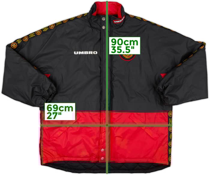 1994-95 Manchester United Umbro Padded Bench Coat - 8/10 - (XL)