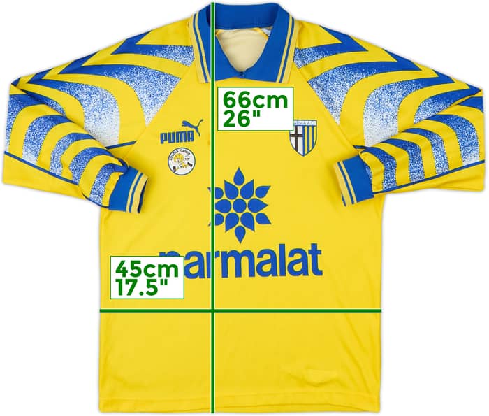 1995-96 Parma Scoula Third Basic L/S Shirt - 5/10 - (XS)