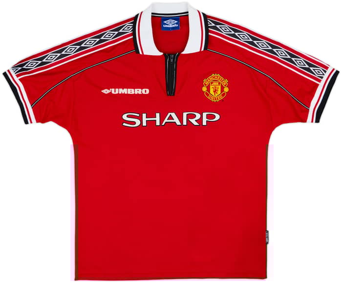 1998-00 Manchester United Home Shirt Scholes #18 - 6/10 - (L)