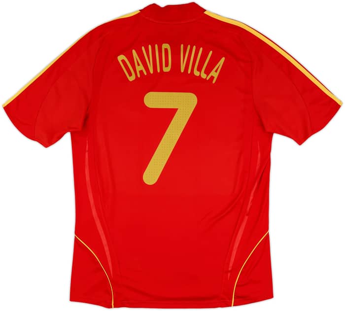 2007-09 Spain Home Shirt David Villa #7 - 7/10 - (L)