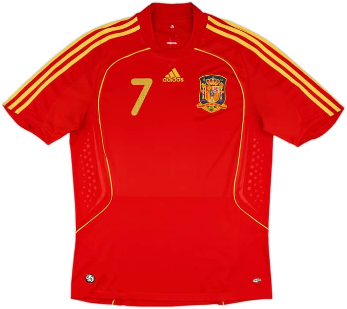 2007-09 Spain Home Shirt David Villa #7 - 7/10 - (L)