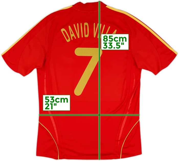 2007-09 Spain Home Shirt David Villa #7 - 7/10 - (L)