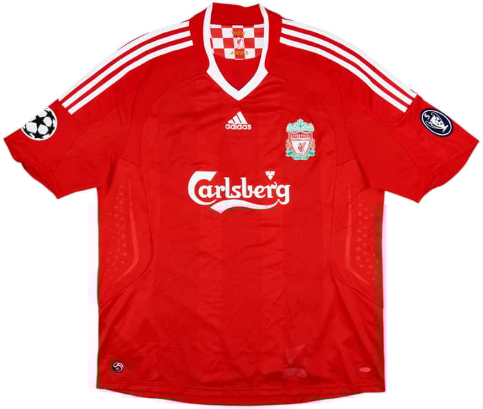 2008-10 Liverpool Home Shirt Gerrard #8 - 5/10 - (XL)