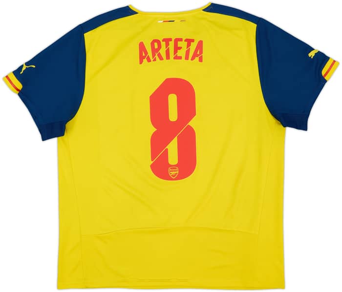 2014-15 Arsenal Away Shirt Arteta #8 - 6/10 - (XL)