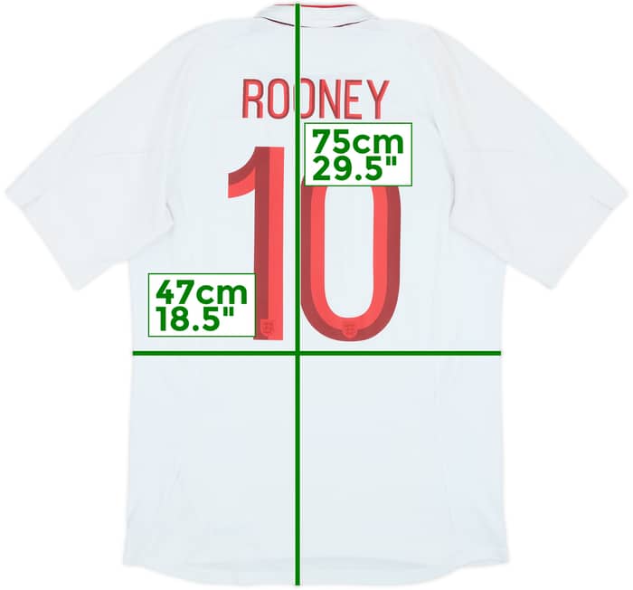 2012-13 England Home Shirt Rooney #10 - 6/10 - (M)