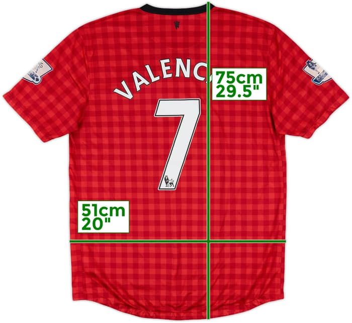 2012-13 Manchester United Home Shirt Valencia #7 - 7/10 - (L)