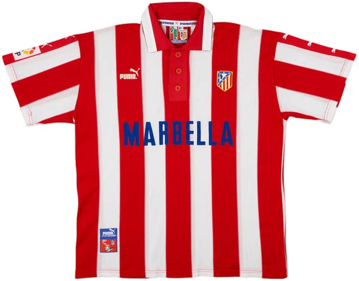 1997-98 Atletico Madrid Home Shirt - 6/10 - (L)