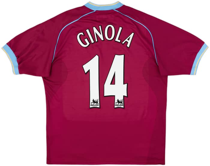 2001-02 Aston Villa Home Shirt Ginola #14 - 8/10 - (L)
