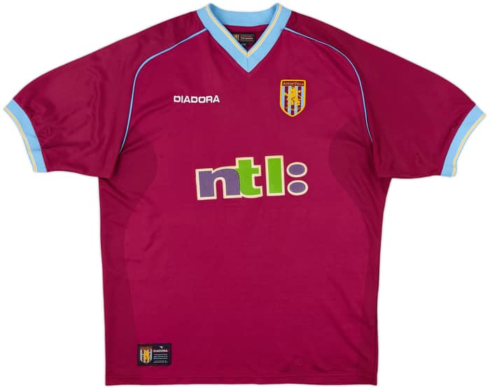 2001-02 Aston Villa Home Shirt Ginola #14 - 8/10 - (L)