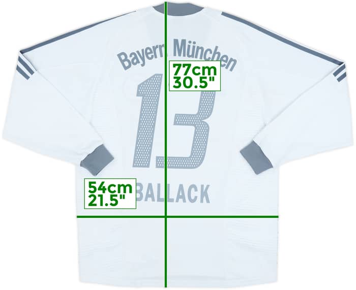 2002-03 Bayern Munich Away L/S Shirt Ballack #13 - 7/10 - (M)