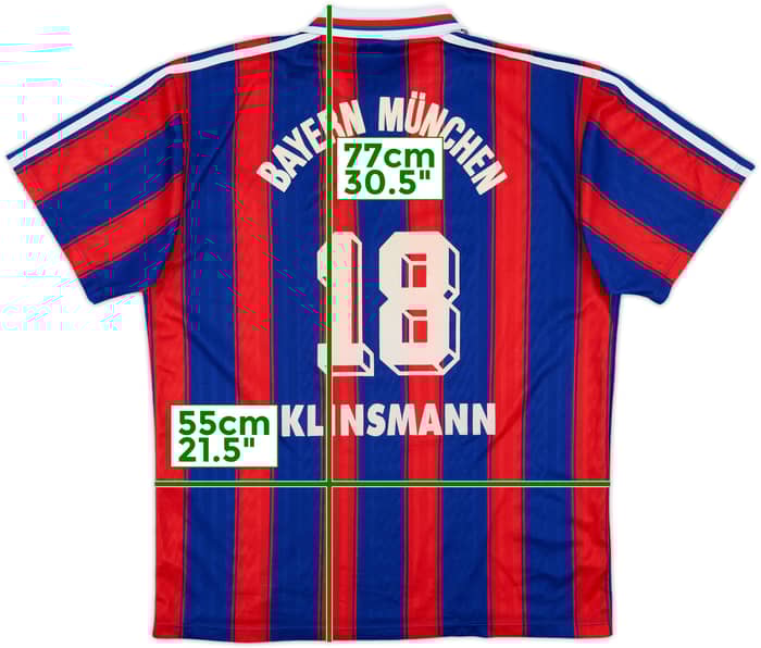 1995-97 Bayern Munich Home Shirt Klinsmann #18 - 6/10 - (L)