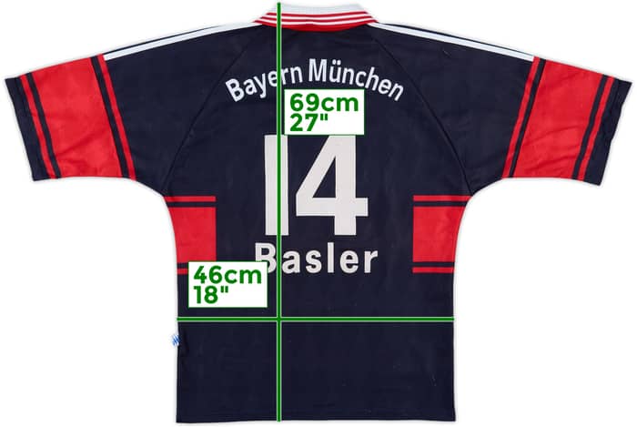 1997-99 Bayern Munich Home Shirt Basler #14 - 8/10 - (S)