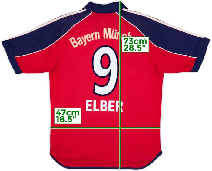 1999-01 Bayern Munich Home Shirt Elber #9 - 7/10 - (S)