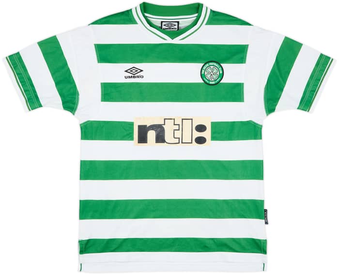 1999-01 Celtic Home Shirt Larsson #7 - 6/10 - (M)