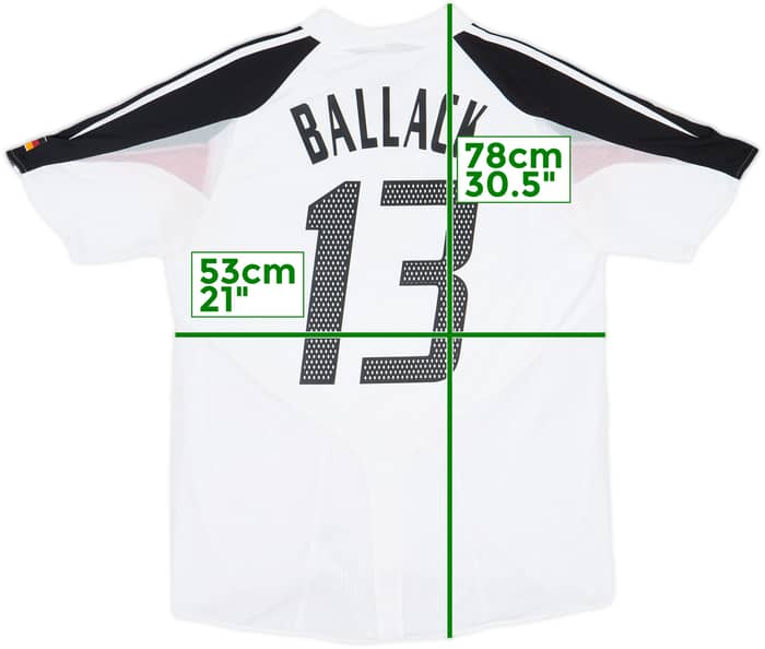 2004-05 Germany Player Issue Home Shirt Ballack #13 - 8/10 - (L)