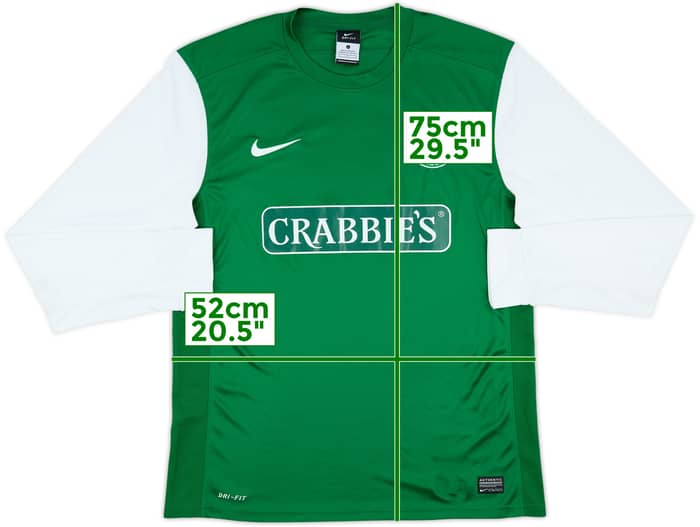 2013-14 Hibernian Home L/S Shirt - 7/10 - (L)