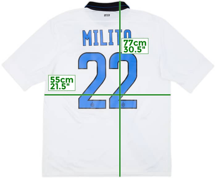 2011-12 Inter Milan Away Shirt Milito #22 - 7/10 - (L)