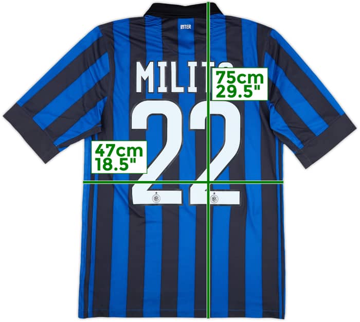 2011-12 Inter Milan Home Shirt Milito #22 - 6/10 - (S)