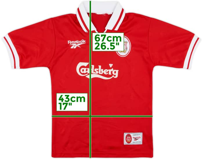 1996-98 Liverpool Home Shirt - 9/10 - (M.Boys)