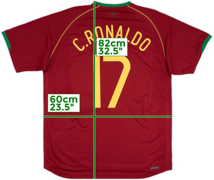 2006-08 Portugal Home Shirt C.Ronaldo #17 - 8/10 - (XXL)