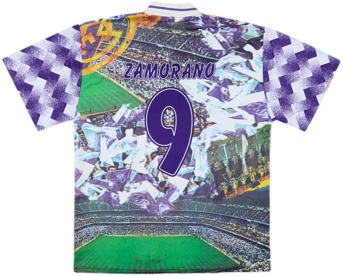 1994-95 Real Madrid Graphic Shirt Zamorano #9 - 9/10 - (XL)