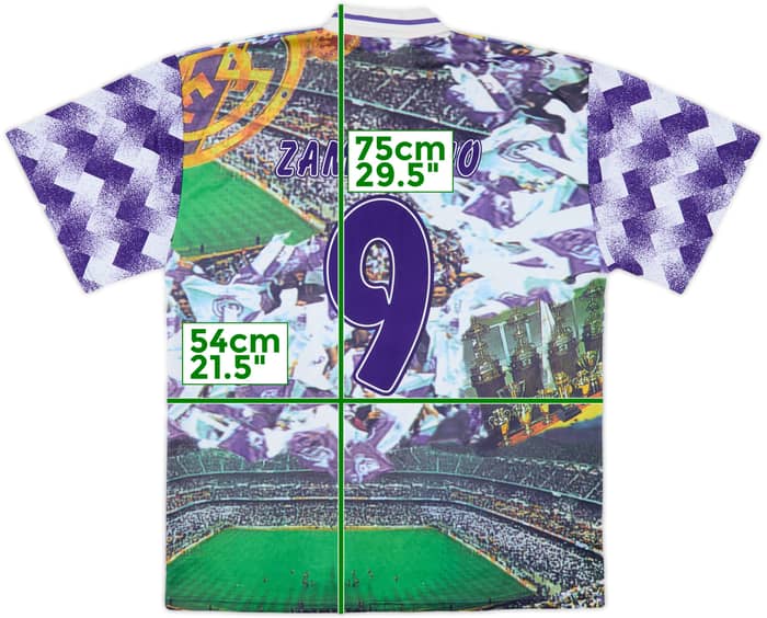 1994-95 Real Madrid Graphic Shirt Zamorano #9 - 9/10 - (XL)