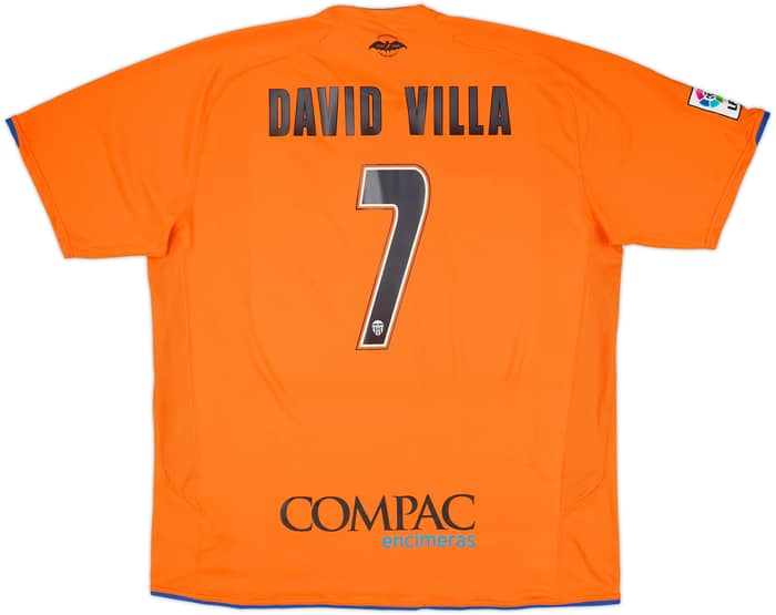 2007-08 Valencia Away Shirt David Villa #7 - 9/10 - (XXL)