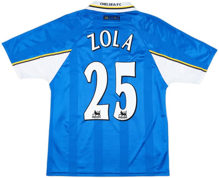 1997-99 Chelsea Home Shirt Zola #25 - 8/10 - (M)