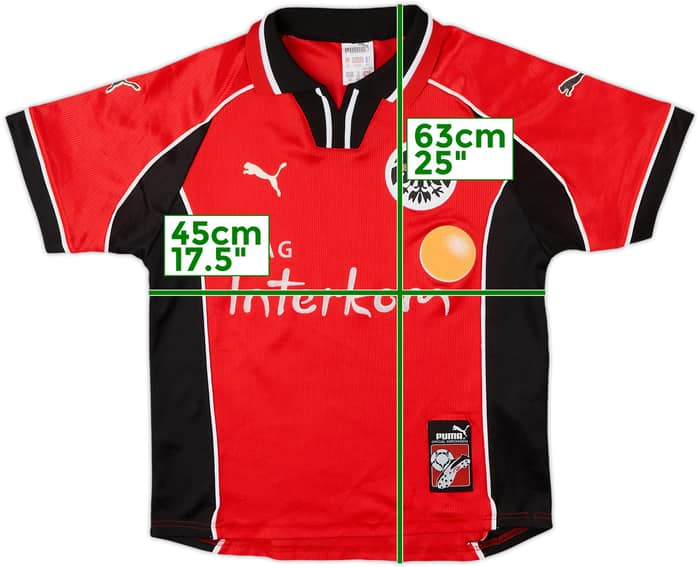 1999-00 Eintracht Frankfurt Centenary Home Shirt - 7/10 - (XL.Boys)