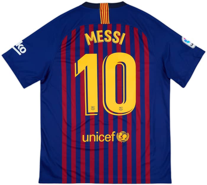 2018-19 Barcelona Home Shirt Messi #10 - 9/10 - (L)