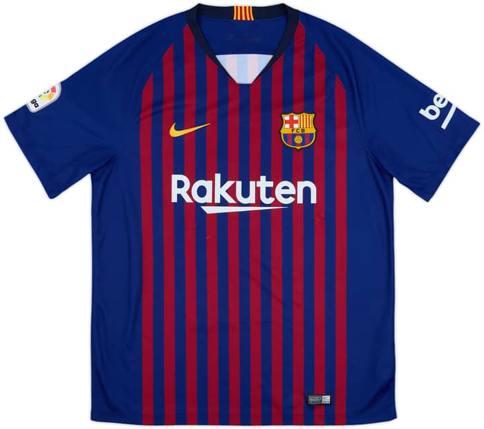 2018-19 Barcelona Home Shirt Messi #10 - 9/10 - (L)