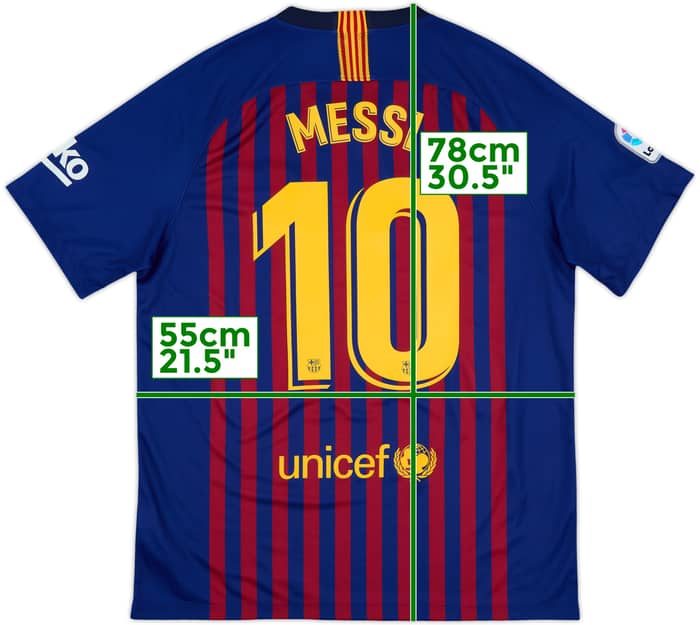 2018-19 Barcelona Home Shirt Messi #10 - 9/10 - (L)