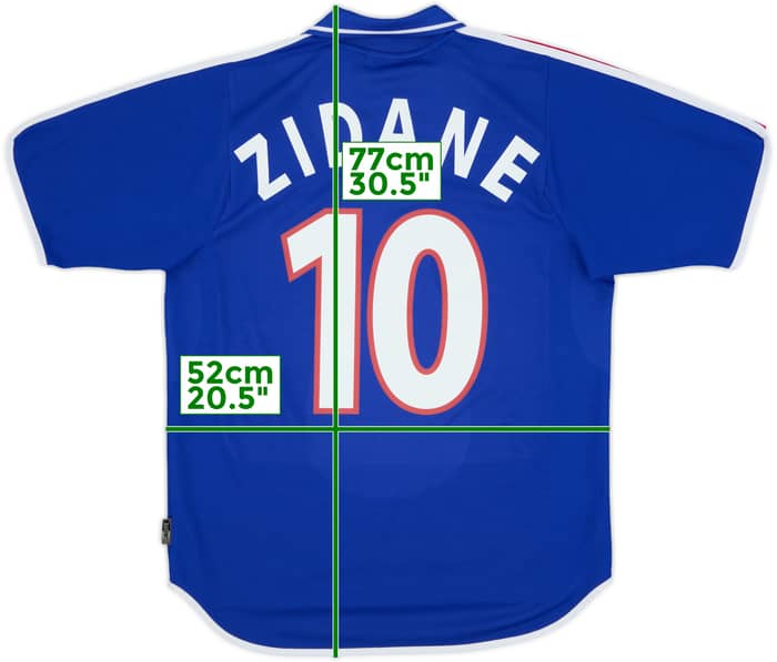 2000-02 France Home Shirt Zidane #10 - 10/10 - (M)