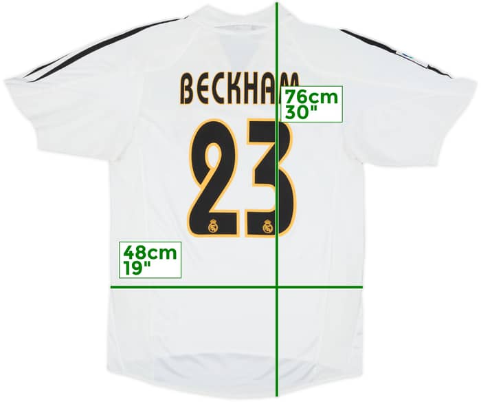2004-05 Real Madrid Home Shirt Beckham #23 - 6/10 - (S)
