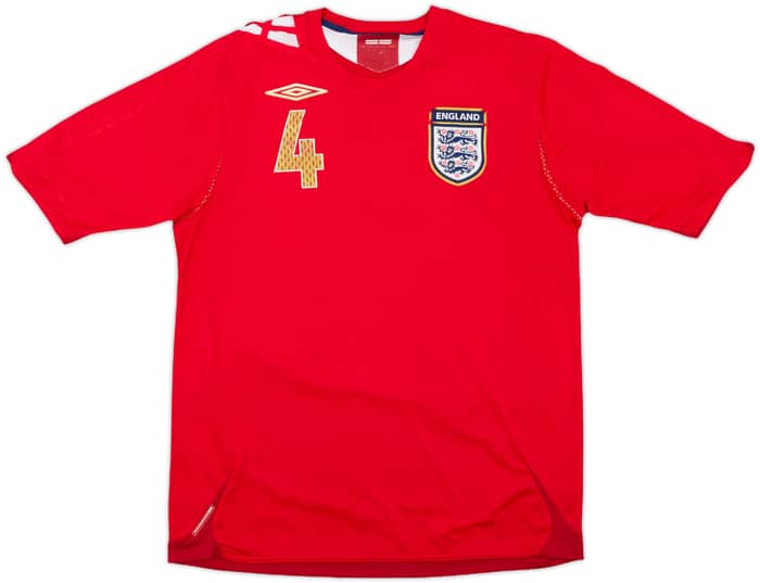 2006-08 England Away Shirt Gerrard #4 - 4/10 - (M)