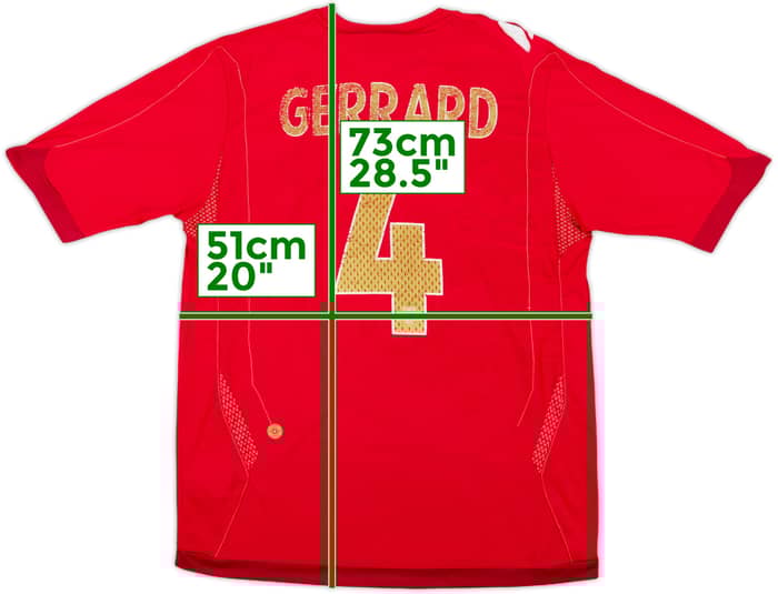 2006-08 England Away Shirt Gerrard #4 - 4/10 - (M)