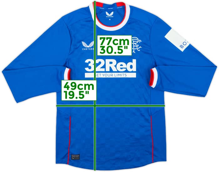 2022-23 Rangers Home L/S Shirt - 8/10 - (M)