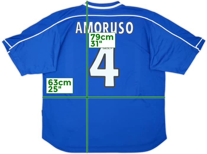 1999-01 Rangers Home Shirt Amoruso #4 - 6/10 - (XL)