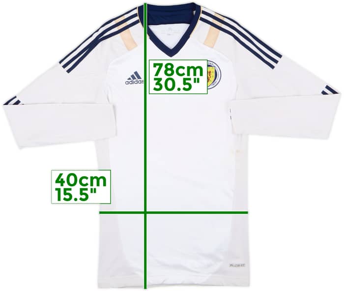 2012-14 Scotland TechFit Player Issue Away L/S Shirt - 4/10 - (M/L)