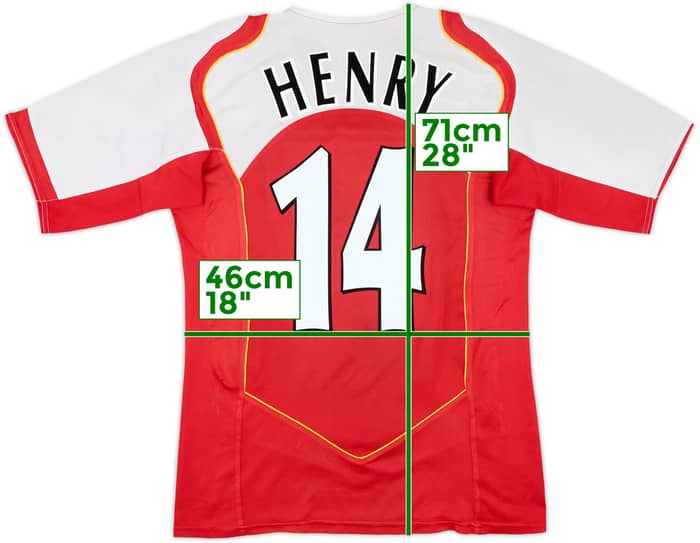 2004-05 Arsenal Home Shirt Henry #14 - 6/10 - (S)