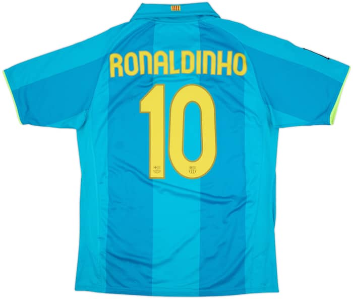 2007-09 Barcelona Away Shirt Ronaldinho #10 - 7/10 - (L)
