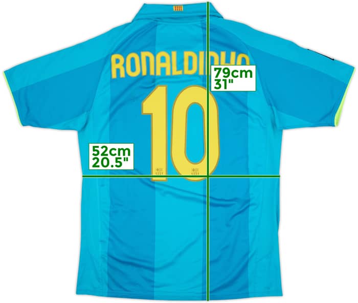 2007-09 Barcelona Away Shirt Ronaldinho #10 - 7/10 - (L)